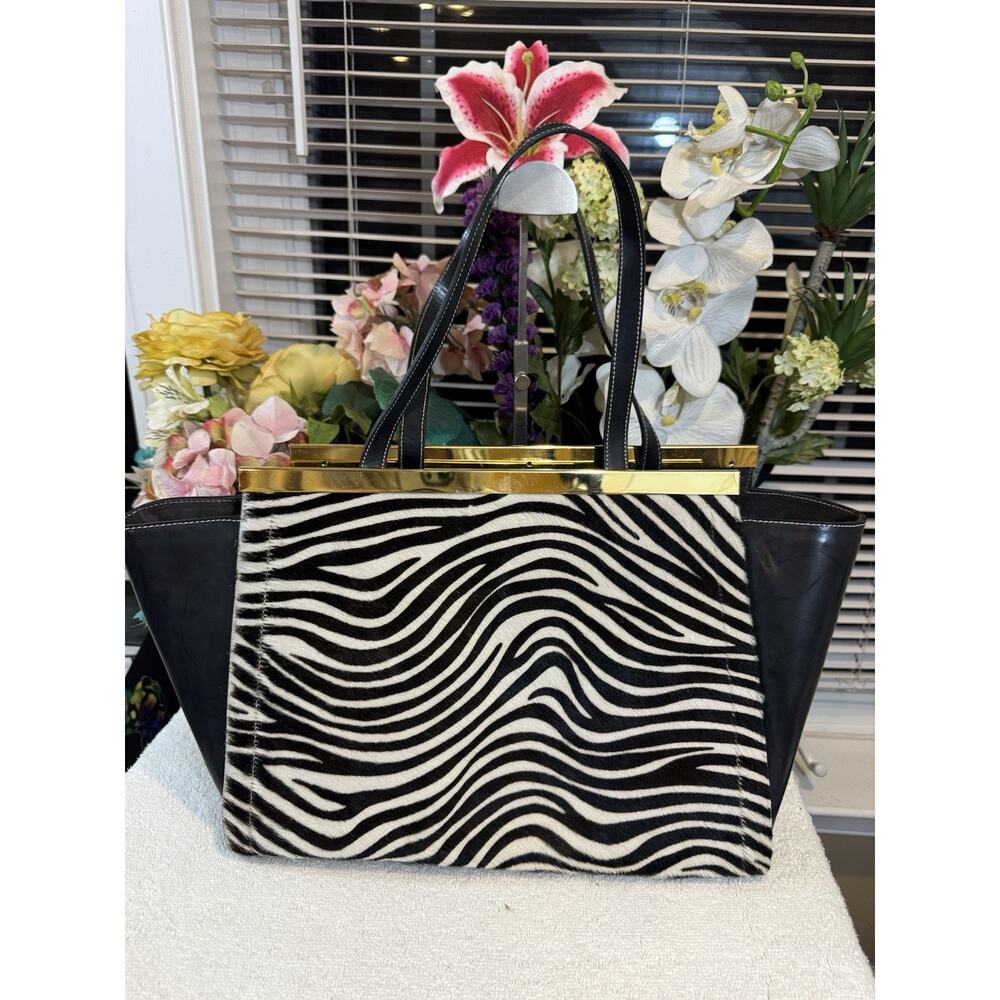Alberta di Canio zebra print print bag tote